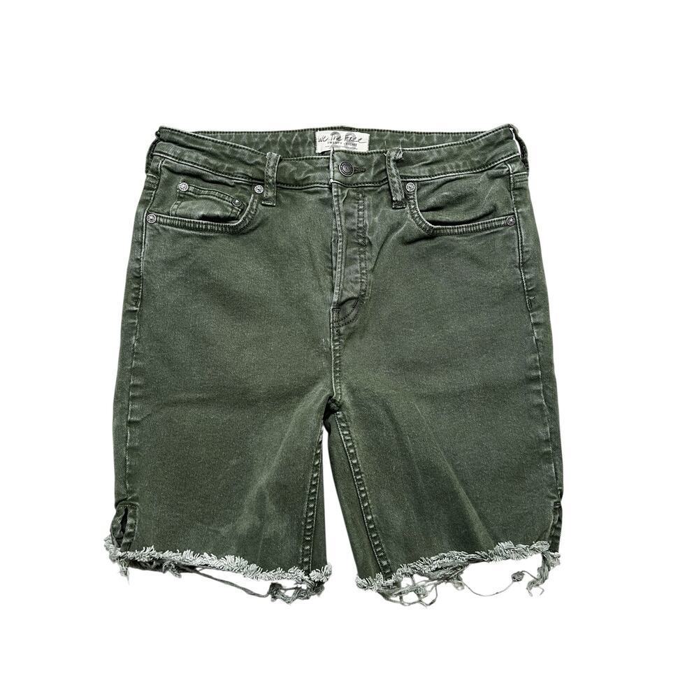Free People Makai Cutoff Shorts in Army Green Size 29-30 waist / retro / Y2K - Picture 2 of 9